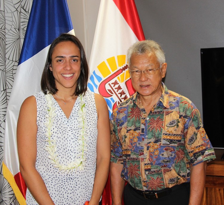 Le président Gaston TONG SANG reçoit Mme Chiara PORRO, Consule générale adjointe d’Australie pour les territoires français du Pacifique