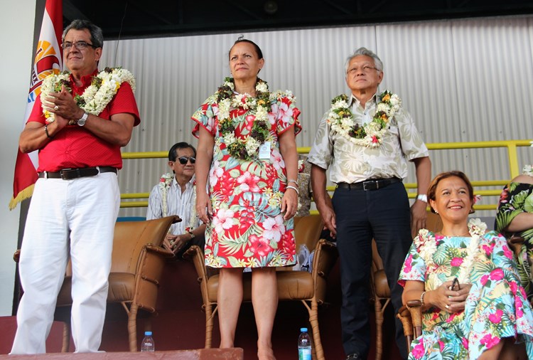 Le président Gaston TONG SANG participe à l’ouverture des Jeux de Polynésie française