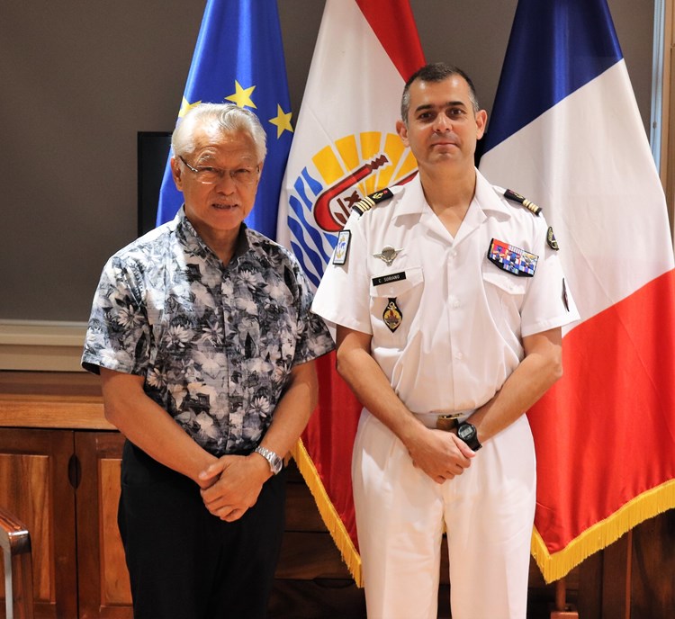 Rencontre protocolaire avec le Colonel SORIANO, chef du corps du RSMA-PF