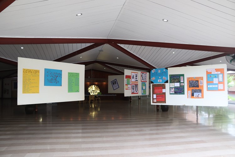 Découvrez l’exposition « L’aventure des écritures » réalisée par des élèves de 5ème du collège de Tubuai dans le hall de l’assemblée