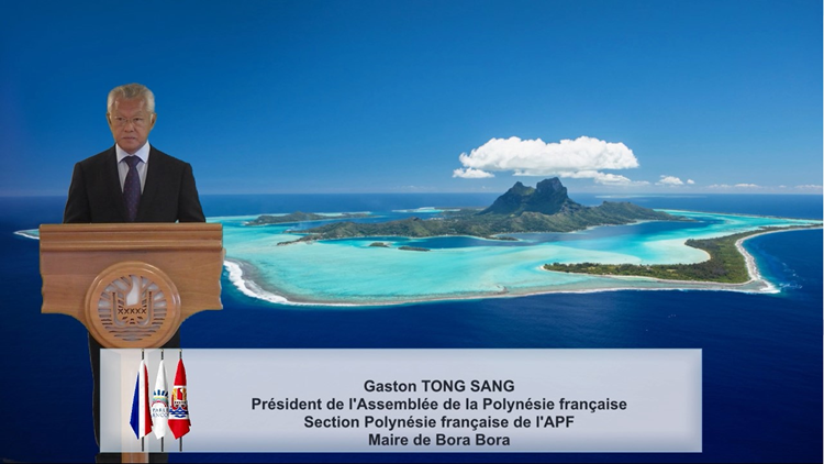 Le président Gaston TONG SANG intervient en clôture de la 46ème session de l'APF
