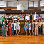 Visite de l’assemblée par une classe de l’Université de Polynésie française