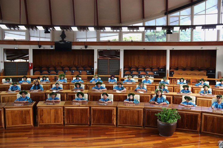 L’assemblée de la Polynésie française accueille des élèves de l’école Piafau
