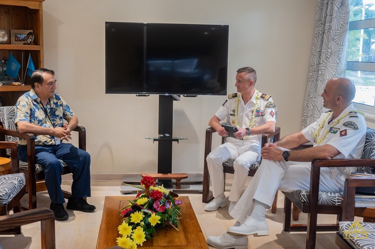Visite de courtoisie de M. Frederic GERLINGER, chef de corps du Régiment du service militaire adapté de Polynésie française