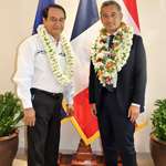 M. Gérald DARMANIN, Ministre de l’Intérieur et des Outre-mer, reçu par M. Antony GEROS, Président de l’assemblée de la Polynésie française  