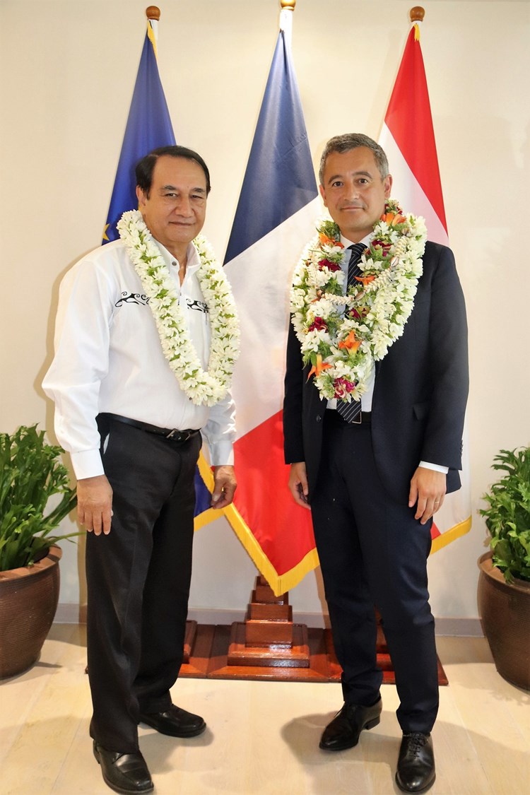 M. Gérald DARMANIN, Ministre de l’Intérieur et des Outre-mer, reçu par M. Antony GEROS, Président de l’assemblée de la Polynésie française  