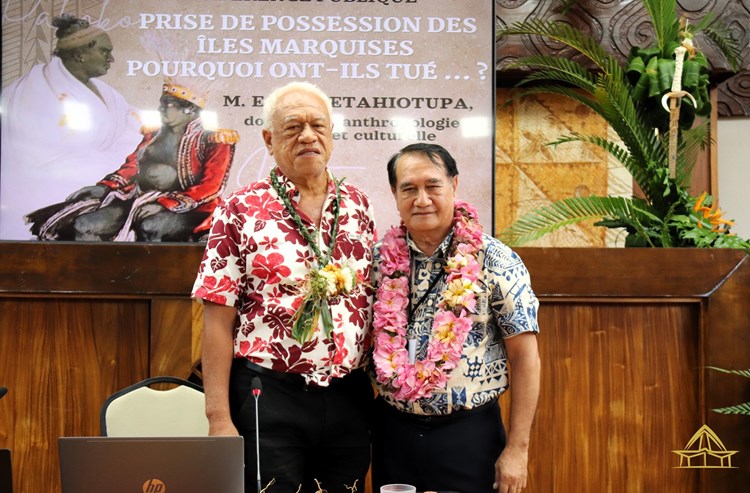 Inauguration de l’exposition « Prise de possession des îles marquises » à l’assemblée 