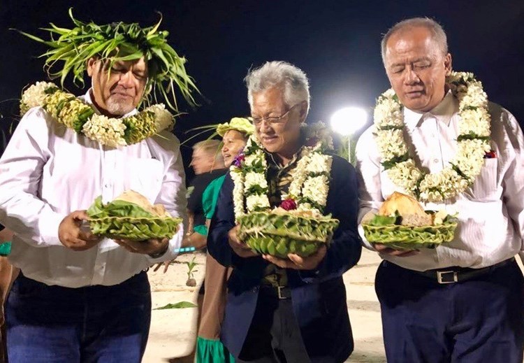 Le président Gaston TONG SANG aux côtés des populations des Îles-Sous-le-Vent pour le Heiva i Raromata’i