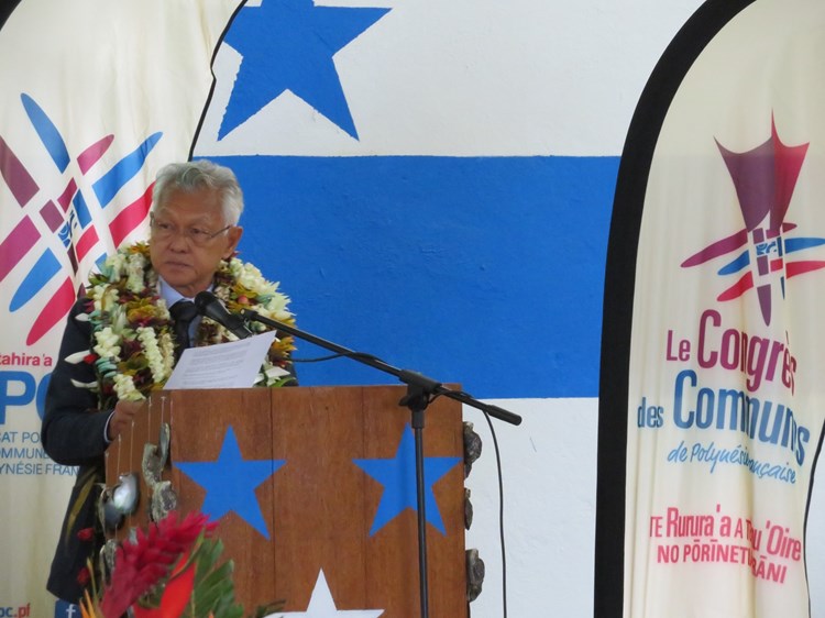 Le président Gaston TONG SANG au 30ème Congrès des communes : « Le partenariat institutionnel entre le pays et les communes est un pilier du développement de notre Fenua »