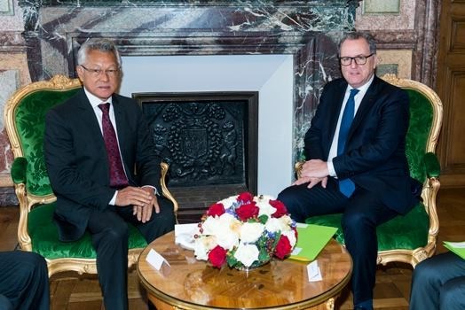 Novembre 2018 - Rencontre avec le président de l'Assemblée Nationale M. Richard FERRAND et le président de l'assemblée de la Polynésie française M. Gaston TONG SANG