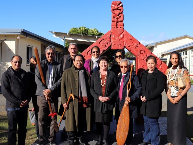 Août 2019 - La délégation polynésienne menée par le président de l'assemblée en Nouvelle-Zélande dans le cadre de la signature de l'entente bilatérale entre les deux parlements