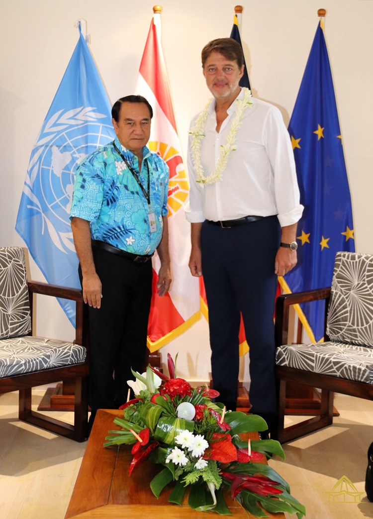 Visite de courtoisie de M. Arnaud BENOIT, chef de la subdivision des îles Tuamotu et Gambier