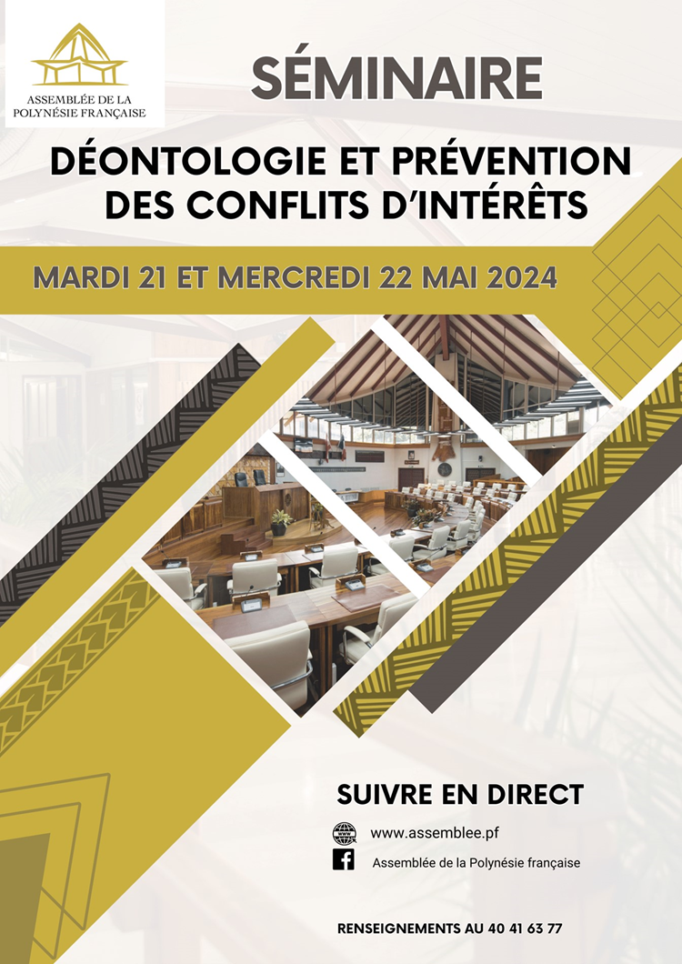 Séminaire « Déontologie et prévention des conflits d'intérêts » organisé par l’assemblée de Polynésie française