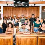 Visite des éco-délégués du lycée Paul-Gauguin à l’Assemblée