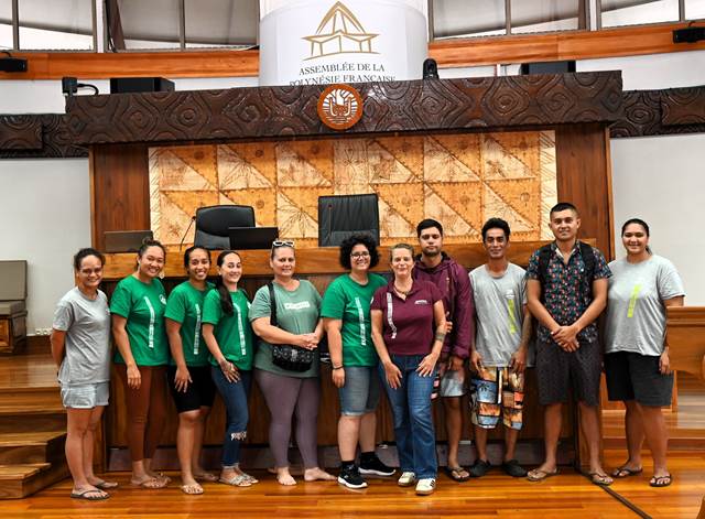 Visite des stagiaires du  CFPPA de Moorea