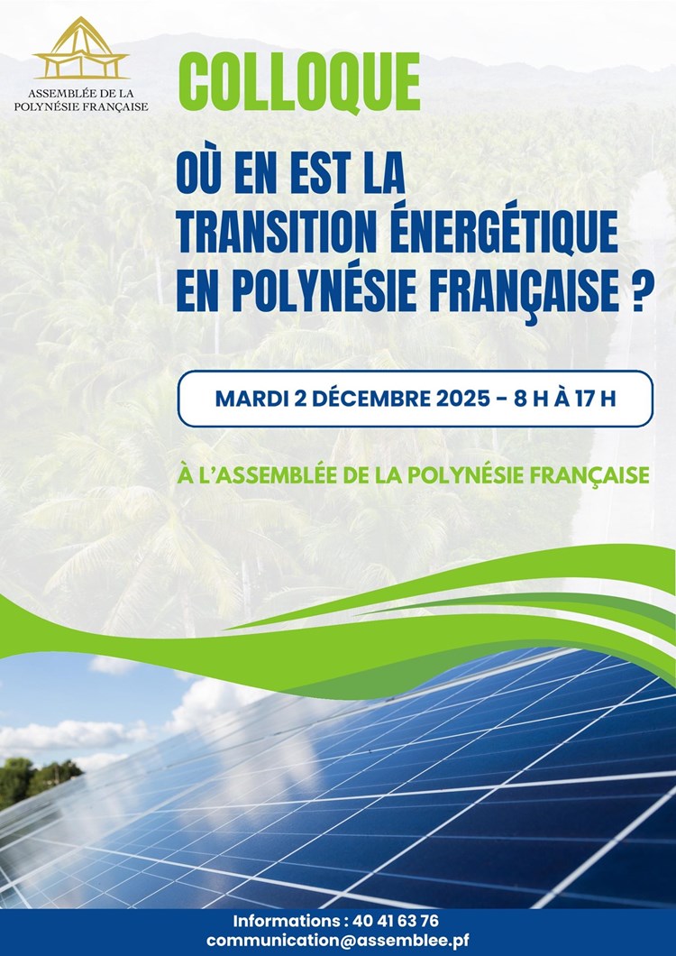 Colloque sur la transition énergétique en Polynésie française