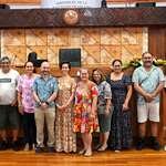 Visite guidée d'adhérents de A Tia I Mua à l’Assemblée de la Polynésie française