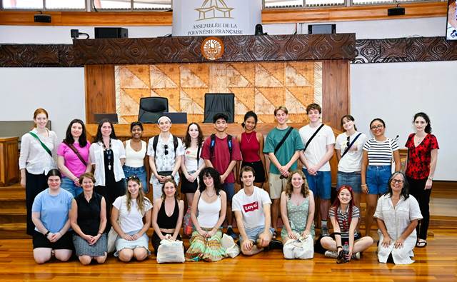 Des étudiants australiens en visite à l’Assemblée de la Polynésie française